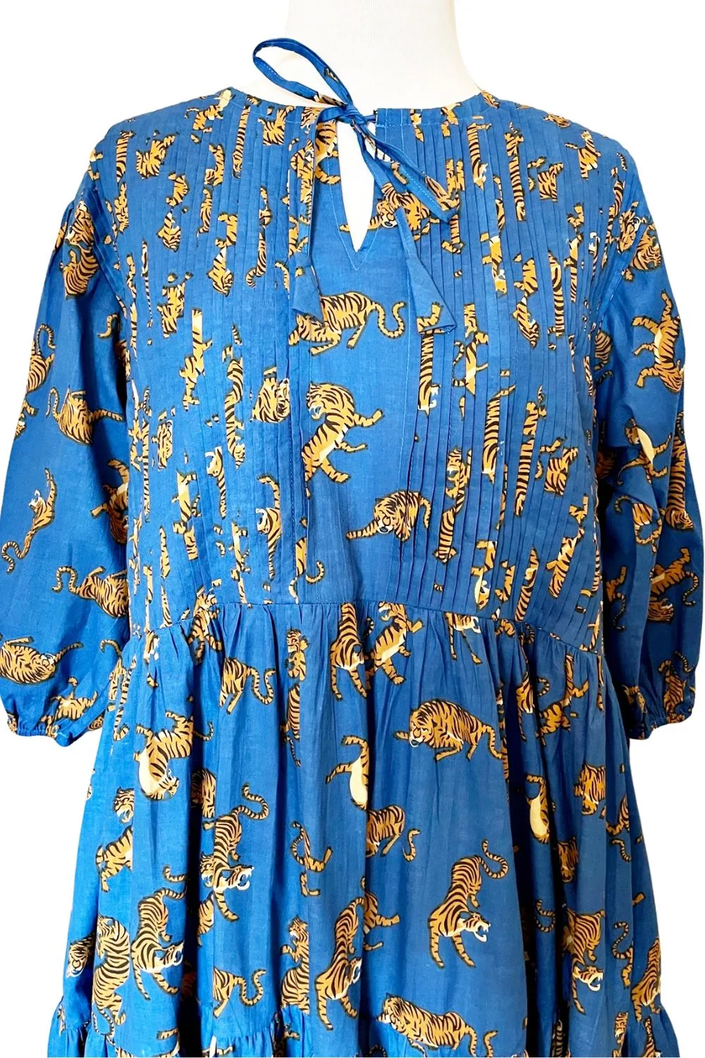 ROSELLE HALCYON MIDI DRESS LEOPARD TEAL