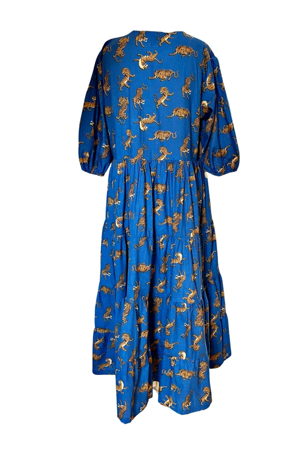ROSELLE HALCYON MIDI DRESS LEOPARD TEAL