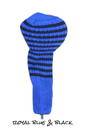 Royal Blue and Black Club Sock Golf Headcover