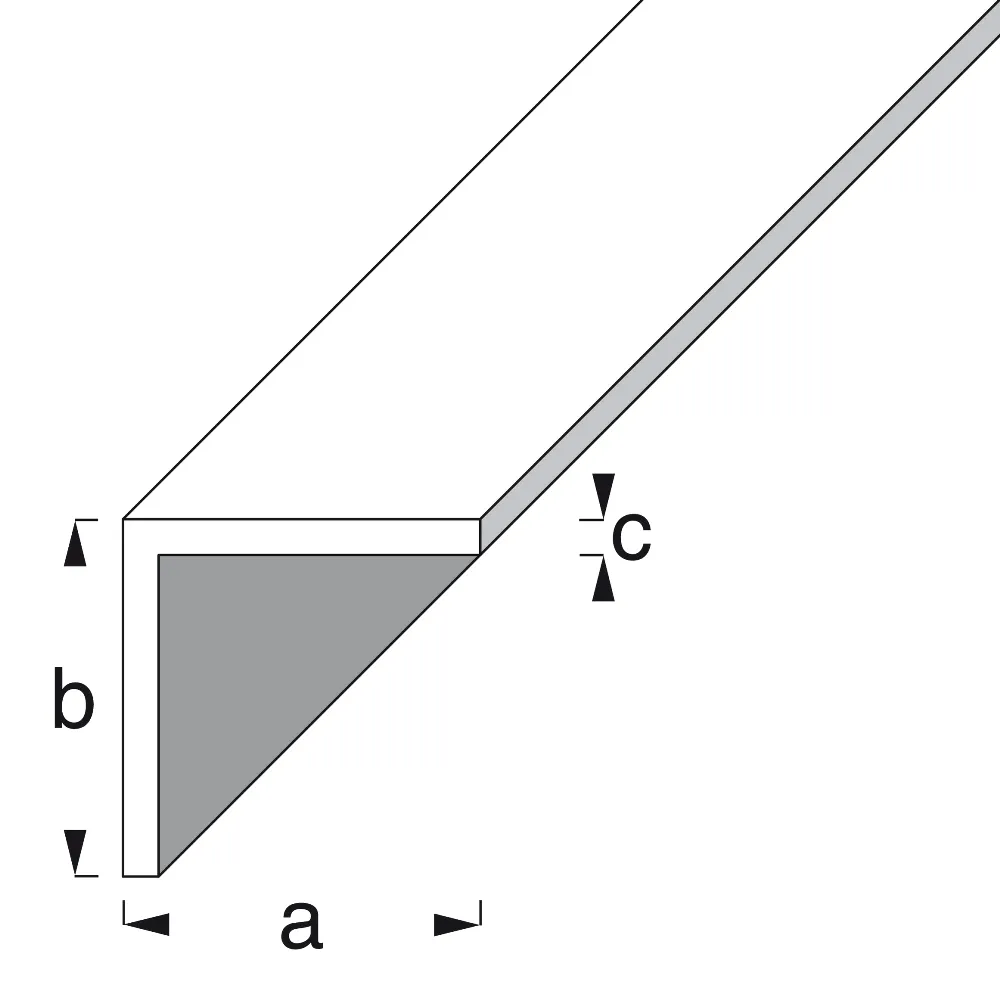 RUK Aluminium Unequal Sided Angle 2500mm - Matt Black