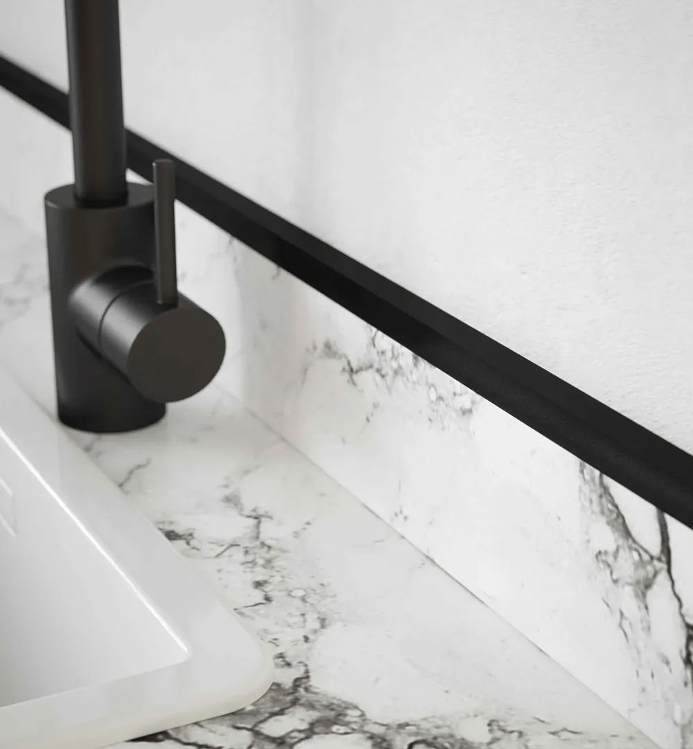 RUK Aluminium Unequal Sided Angle 2500mm - Matt Black