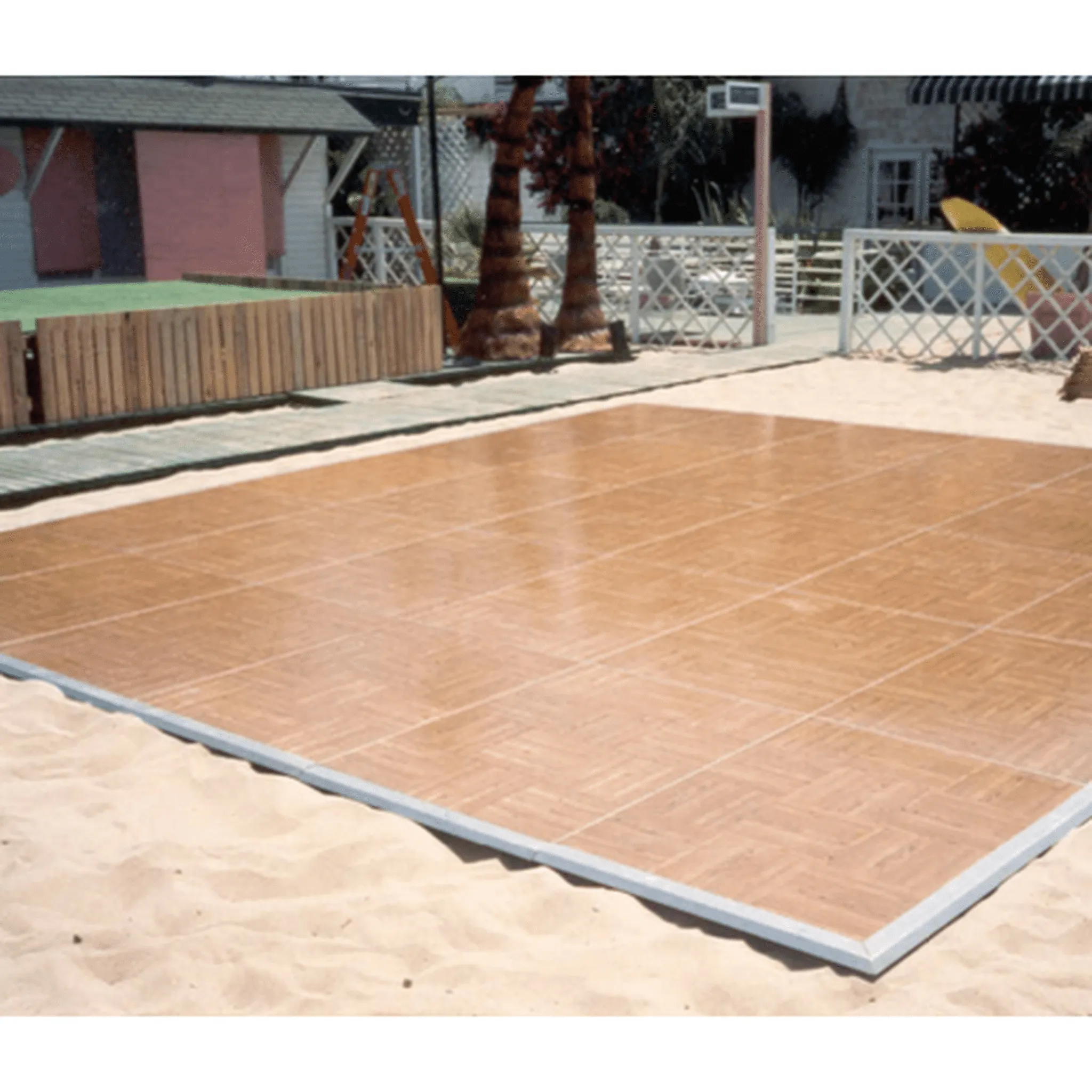 Rustic Cedar Vinyl Portable Dance Floor - Subfloor Included