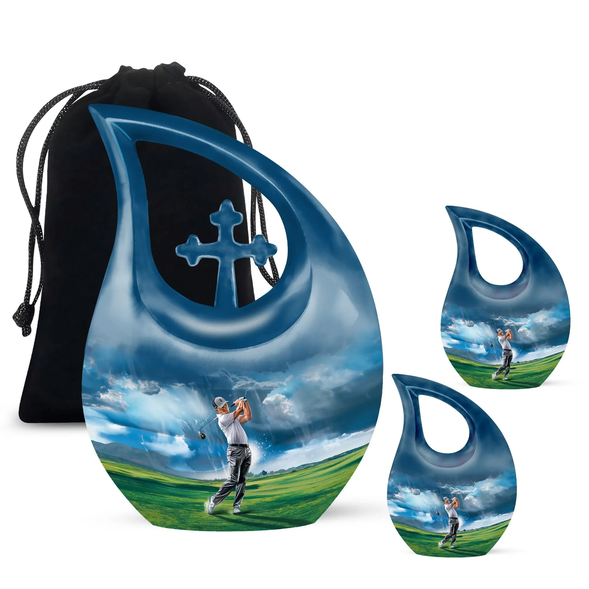 Rustic Golf-Inspired Memorial Urn: Caring Tribute Urn For Ashes
