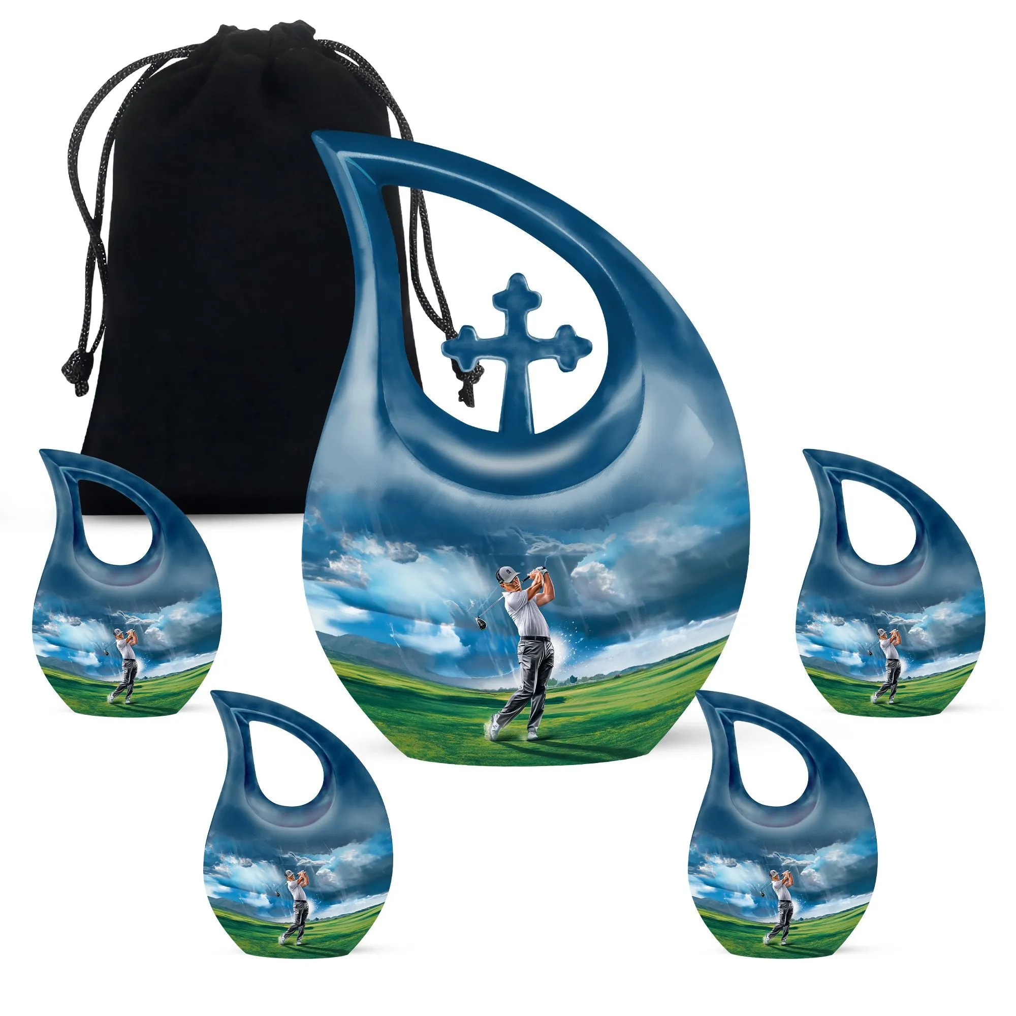 Rustic Golf-Inspired Memorial Urn: Caring Tribute Urn For Ashes