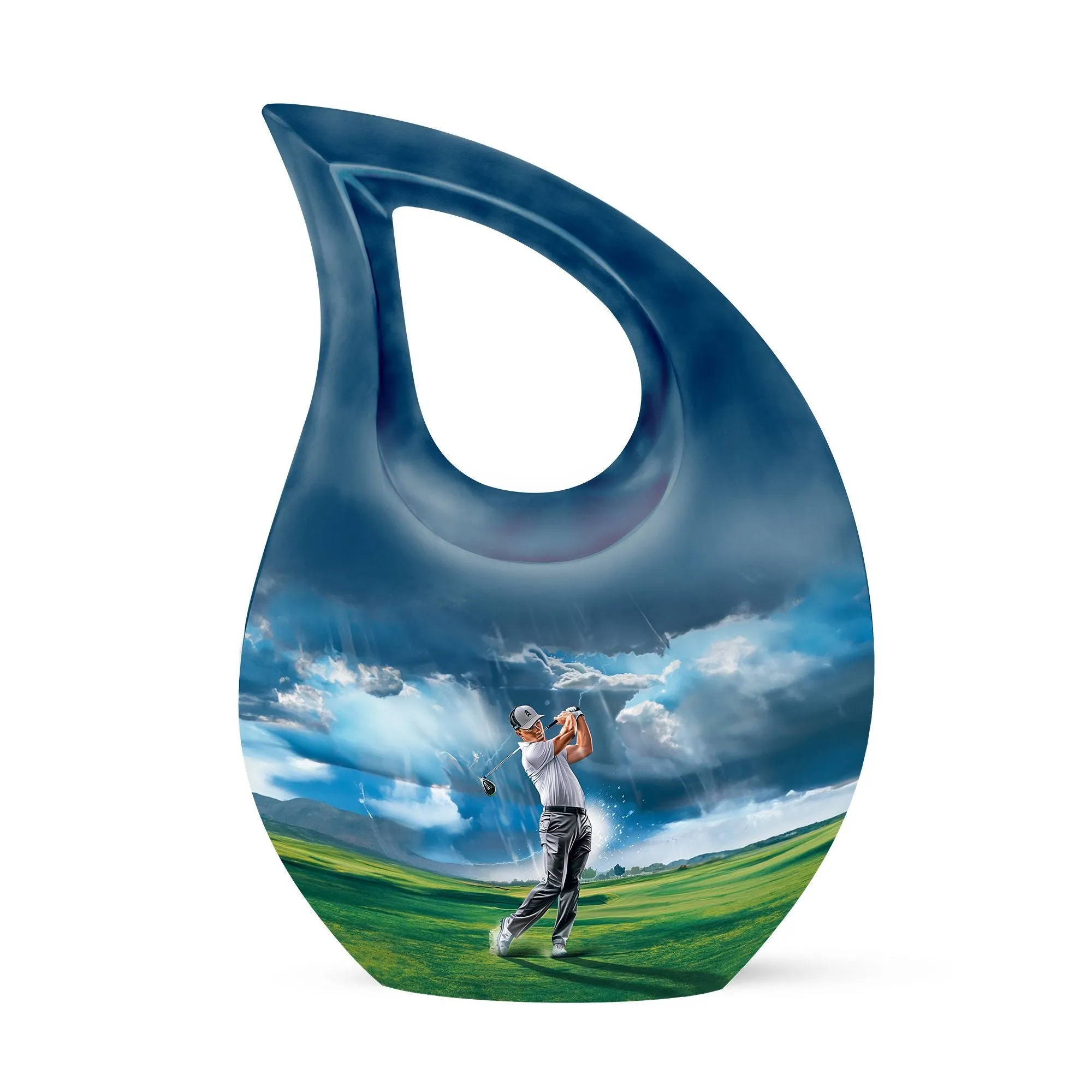 Rustic Golf-Inspired Memorial Urn: Caring Tribute Urn For Ashes
