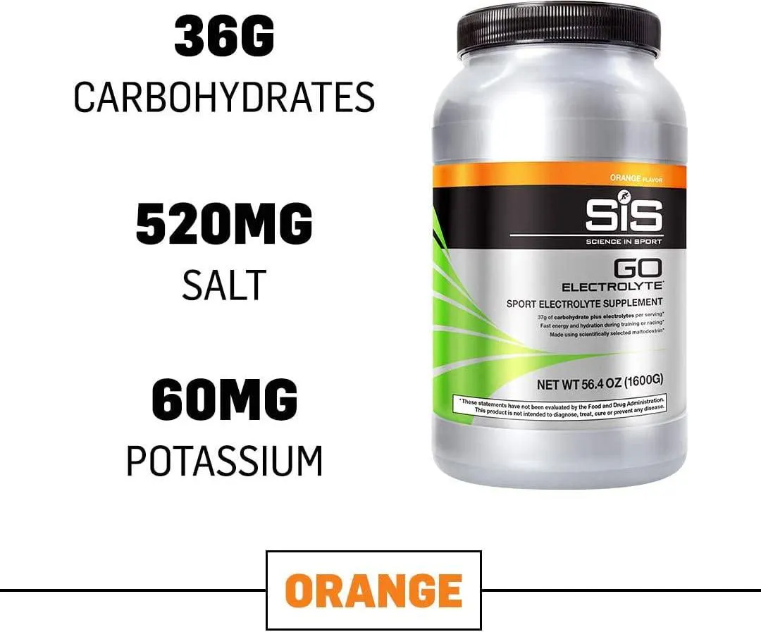 SCIENCE IN SPORT Electrolyte Powder, 36g Carbohydrates to Boost Endurance, Electrolytes to Enhance Hydration and Reduce Fatigue, Energy Drink Powder for Running, Cycling, Triathlon, Orange - 3.5 lb