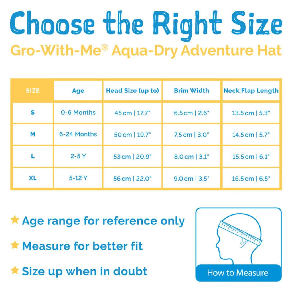 Size S (0-6m): Jan & Jul Aqua Dry Adventure Hat - Watermelon