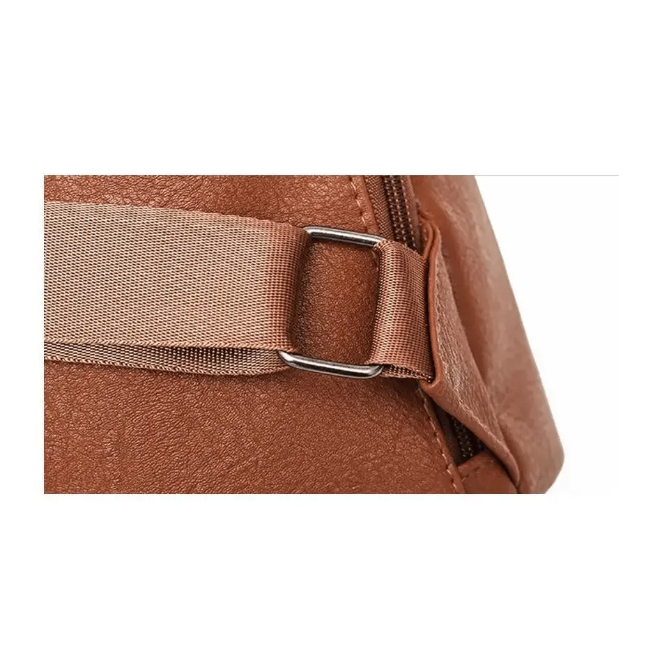 Sizzling Anti-Theft Vintage Style Leather Backpacks for Teenager Girls And Women School Bagpack For Females Travel Bags