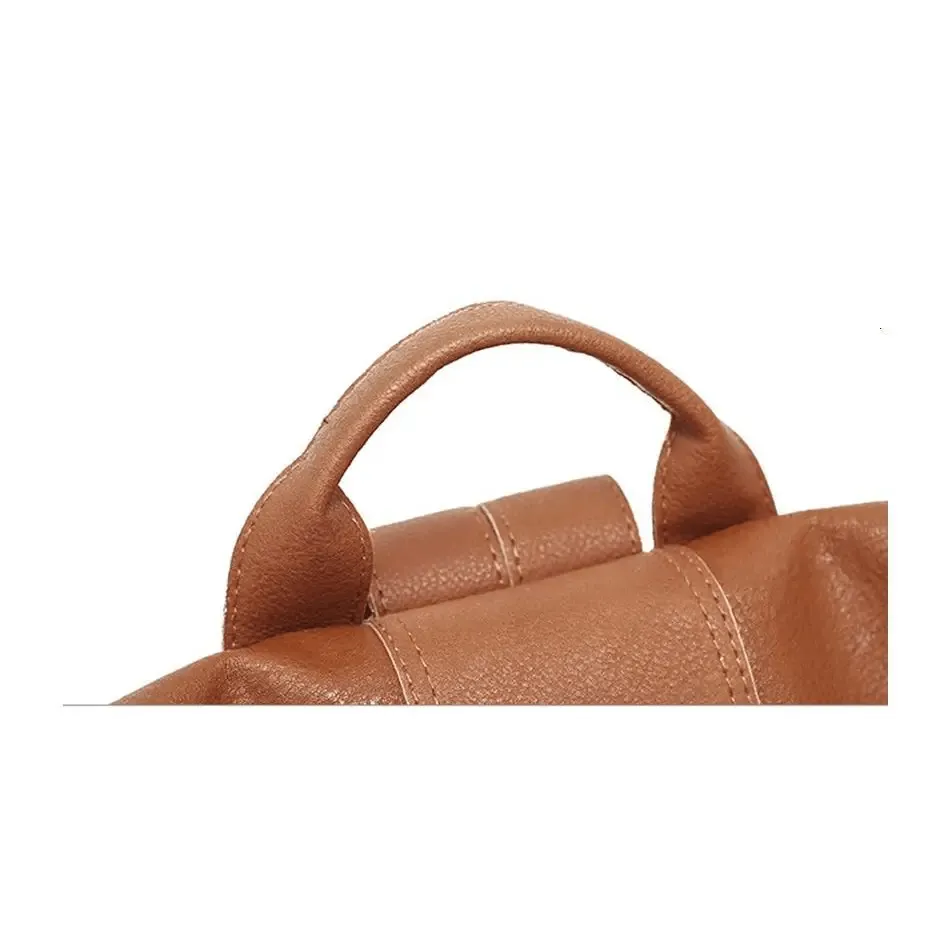 Sizzling Anti-Theft Vintage Style Leather Backpacks for Teenager Girls And Women School Bagpack For Females Travel Bags