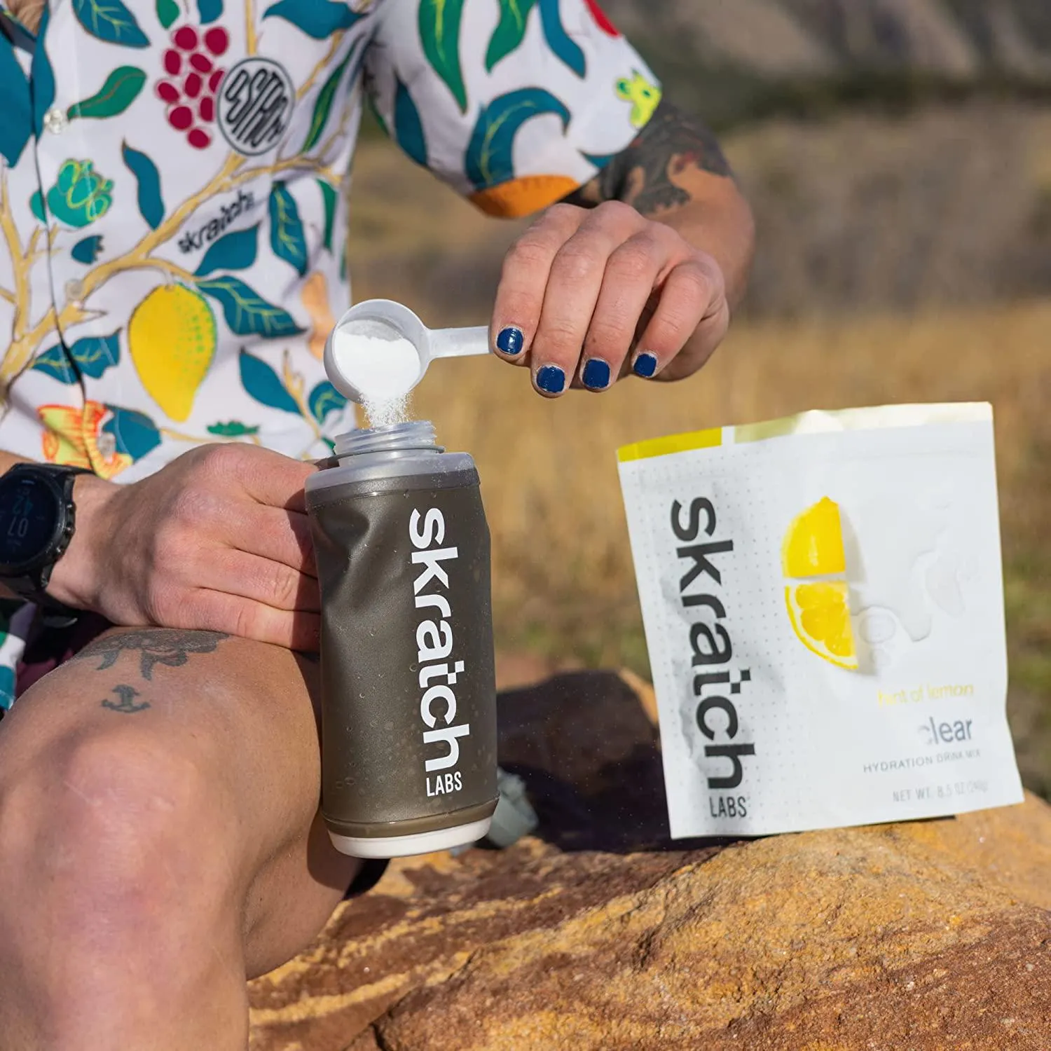 Skratch Labs Clear Hydration Drink Mix, Lemon (8.5 oz, 16 Servings) - Unflavored Electrolyte powder for Exercise, Endurance and Performance- Essential Electrolytes for Energy and Rapid Recovery- Non-GMO