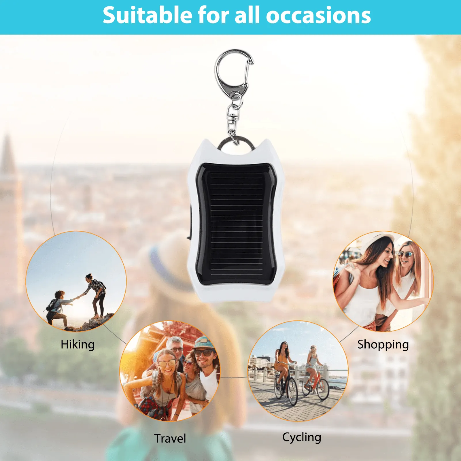 Solar Power Bank Keychain