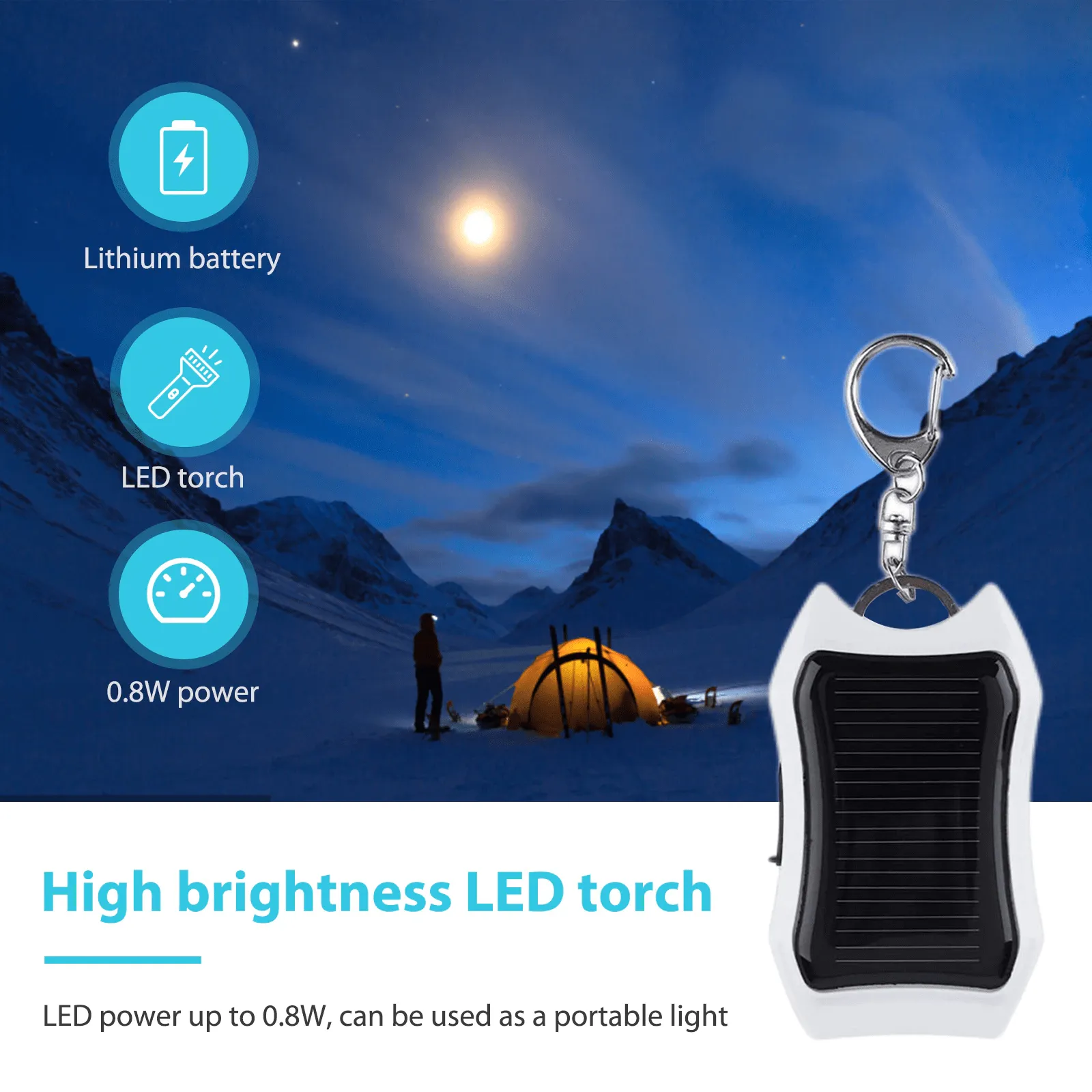 Solar Power Bank Keychain