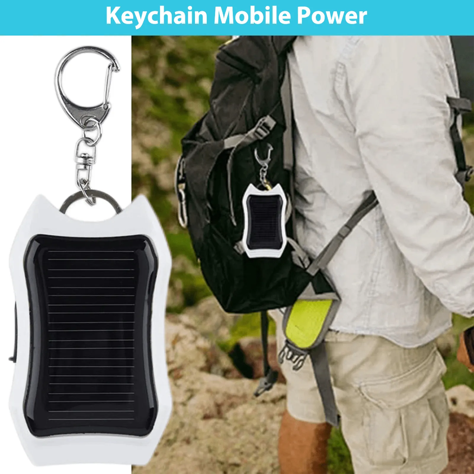 Solar Power Bank Keychain