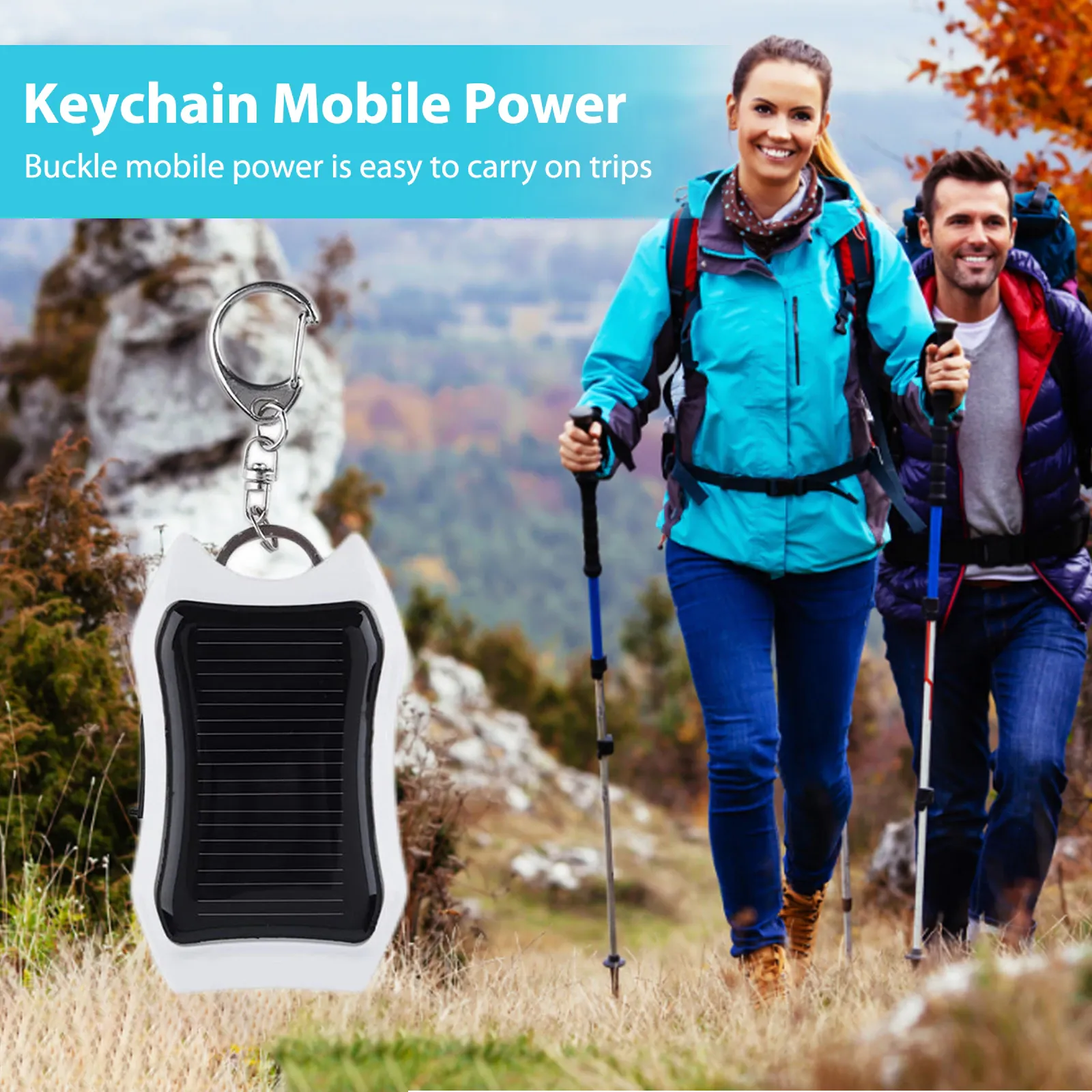 Solar Power Bank Keychain