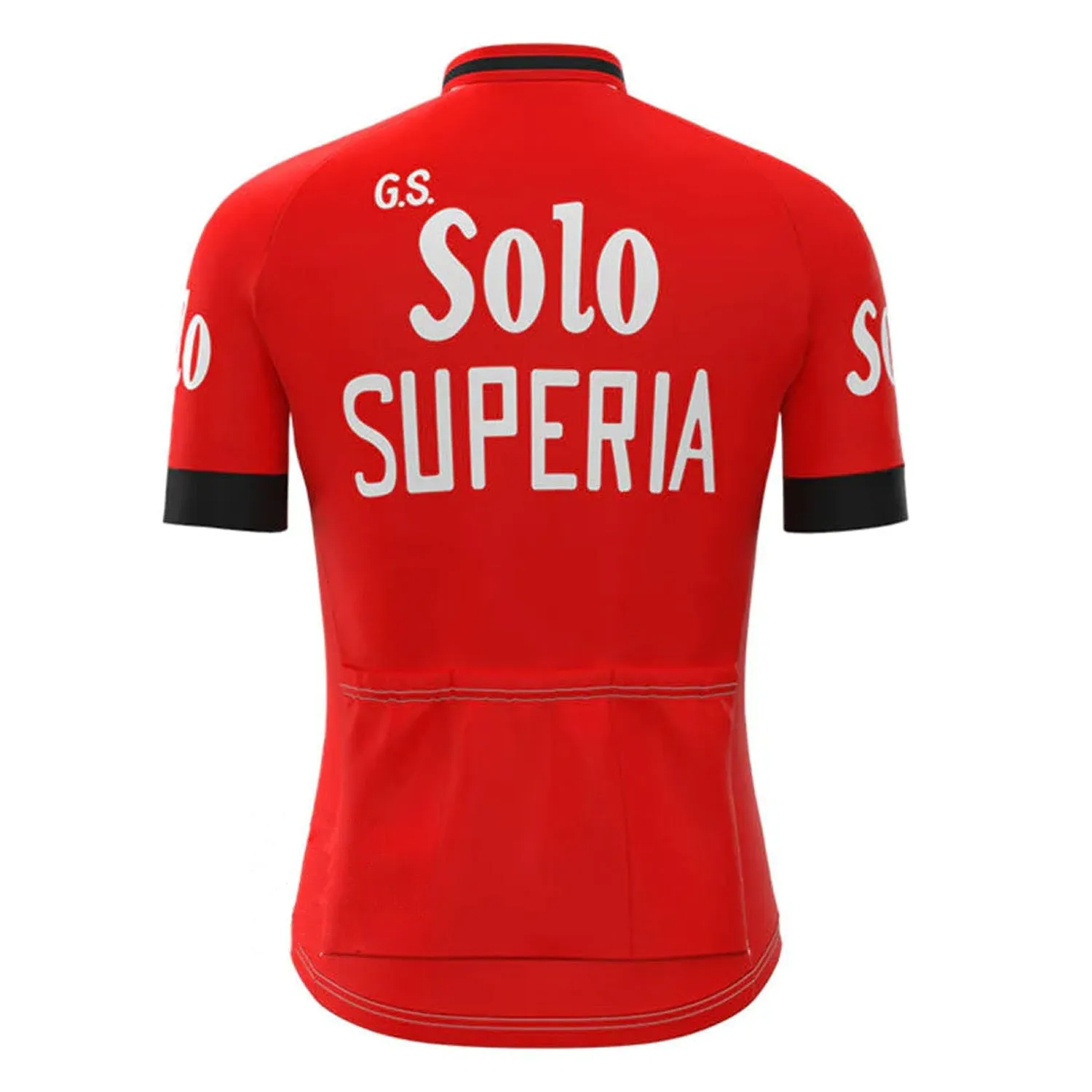 Solo Superia Red Vintage Short Sleeve Cycling Jersey Top