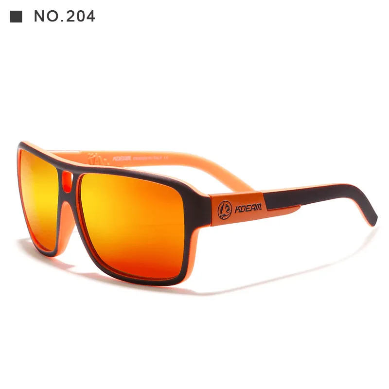 Square Sports Polarized Sunglasses European and American Colorful Big Frame Cycling Glasses