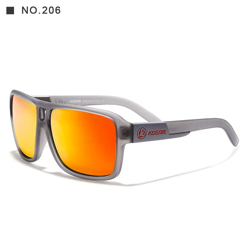 Square Sports Polarized Sunglasses European and American Colorful Big Frame Cycling Glasses