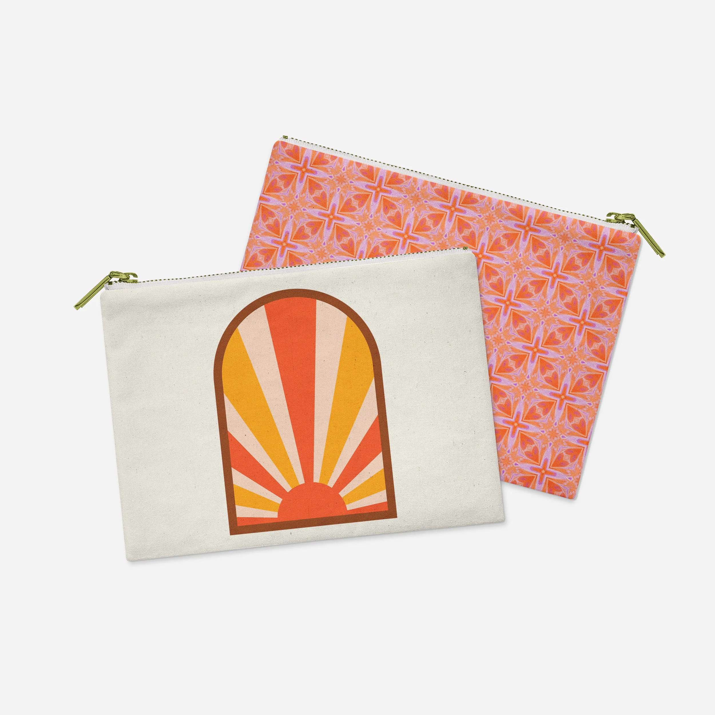 Stained Glass Sunset Accessory Pouch | Good Vibrations Collection