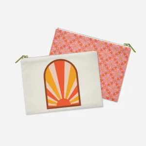 Stained Glass Sunset Accessory Pouch | Good Vibrations Collection