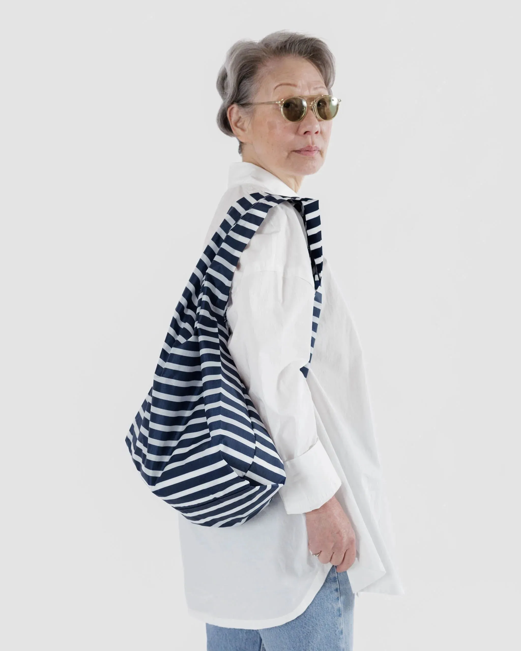 Standard Baggu | Navy Stripe