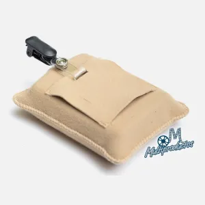 Strap Belt Puffy Pouch, Beige