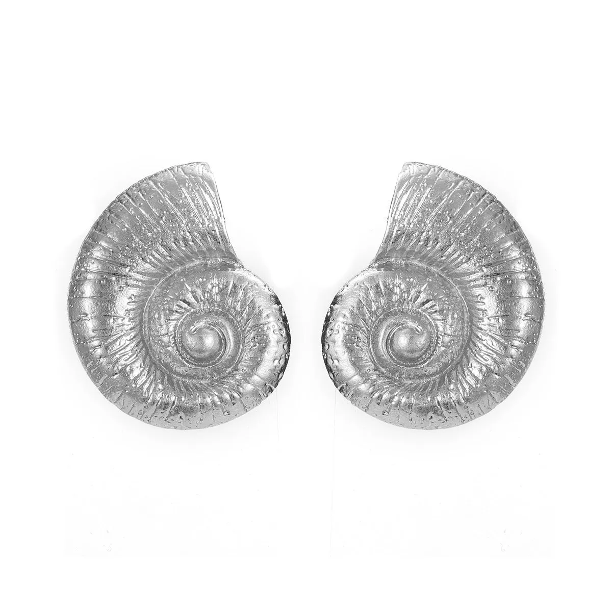 Summer New Vacation Beach Style Conch Earrings Alloy Earrings Female European and American Exaggerated Metal Ornament Cross-Border Wholesale