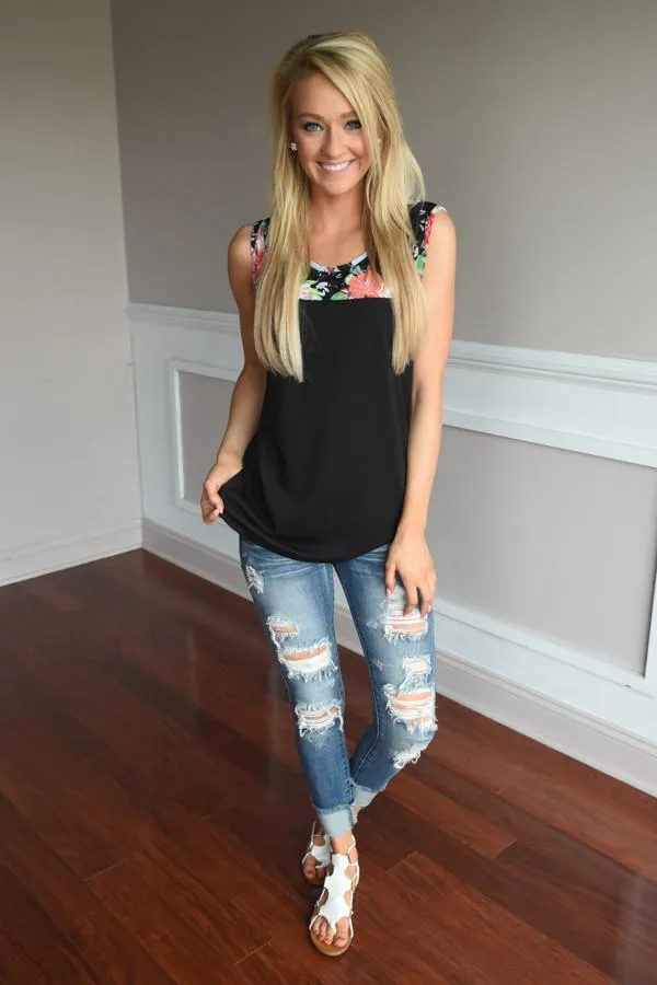 Summer Picnic Tank ~ Black