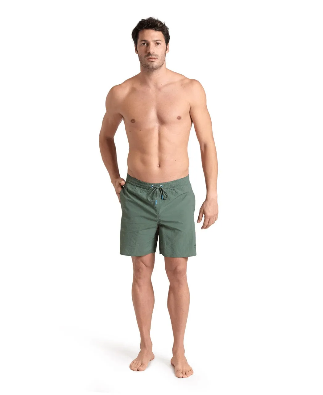 Sundbuxur Herra Arena Beach Boxer Solid - Grænar