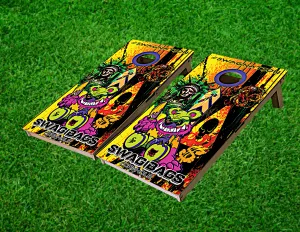 Swag Bags Cornhole Boards (Hazard Ahead)
