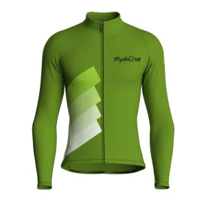 Synth Wave | Khaki Green Male Long Sleeves Jersey