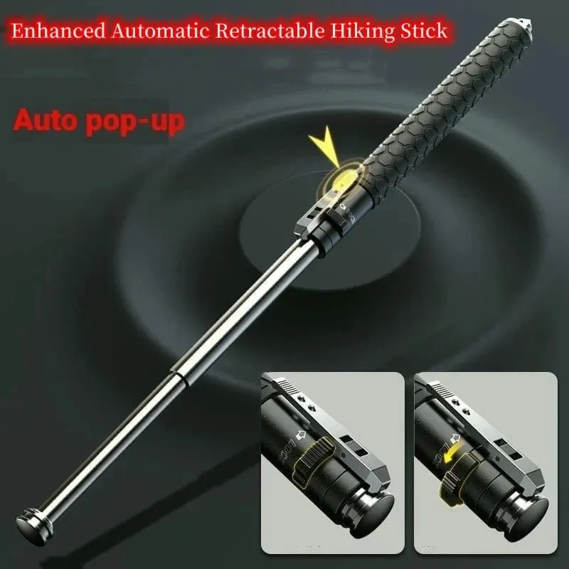 TactiHike  |Enhanced Automatic Retractable Self-Defense Hiking Stick