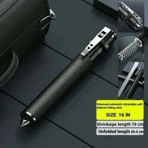 TactiHike  |Enhanced Automatic Retractable Self-Defense Hiking Stick