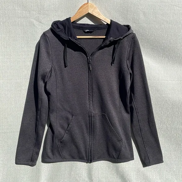 The Nort Face Women’s Full Zip Lined Hoodie Gray/Black Size Medium