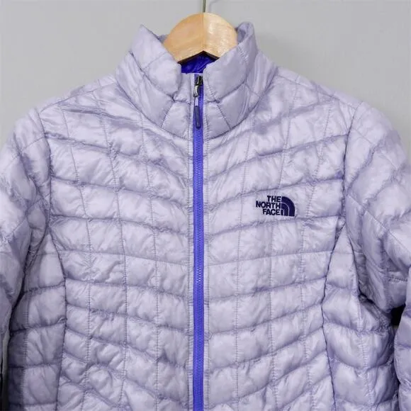 The North Face Thermoball Puffer Jacket Light Purple Size S‎ Packable Full Zip