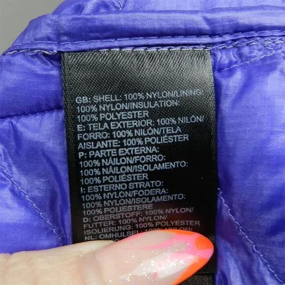 The North Face Thermoball Puffer Jacket Light Purple Size S‎ Packable Full Zip