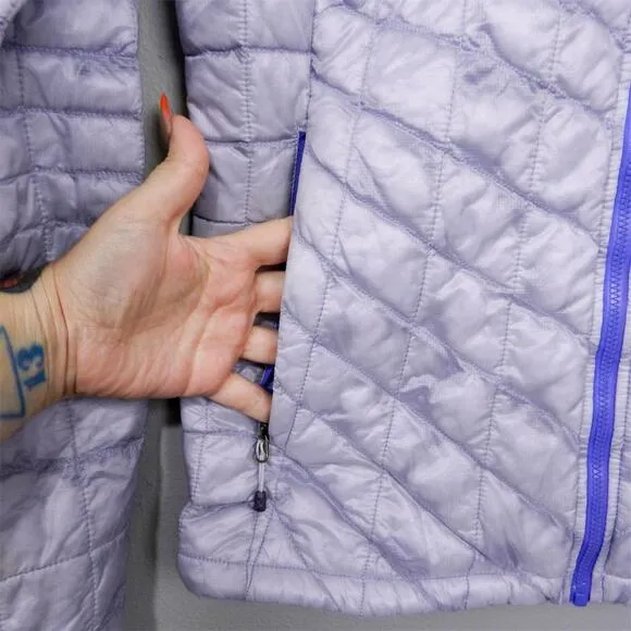 The North Face Thermoball Puffer Jacket Light Purple Size S‎ Packable Full Zip