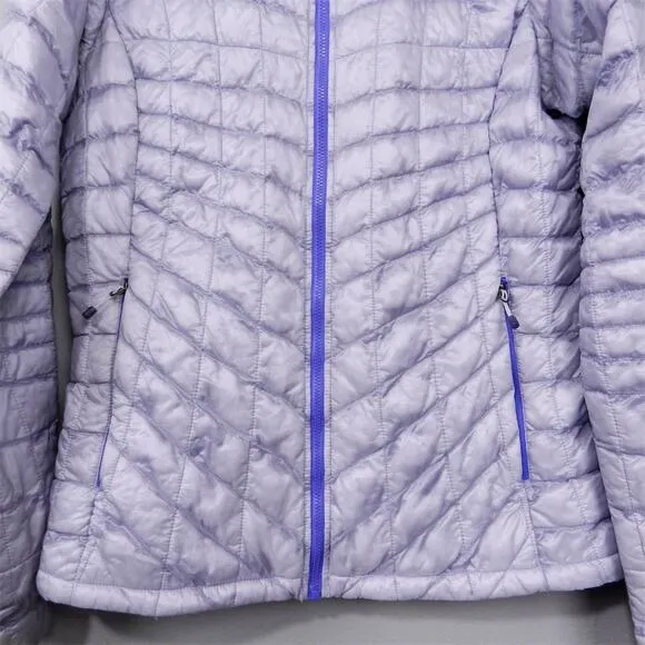 The North Face Thermoball Puffer Jacket Light Purple Size S‎ Packable Full Zip