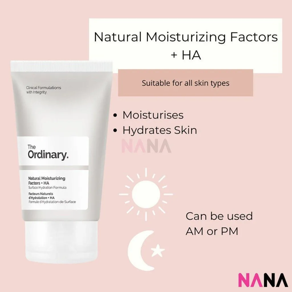 The Ordinary Hydration Bundle - Hyaluronic Acid 2%   B5 Serum 30ml   Natural Moisturizing Factors   HA Moisturizer 30ml