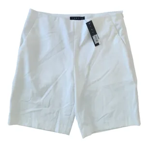 THEORY Palanis White Shorts 9&quot; Designer Coastal Beach Vacation Nautical Summer