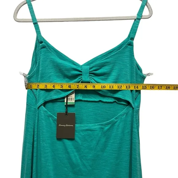 Tommy Bahama Aqua Green Sundress with Keyhole Bow Back. NWT. Large