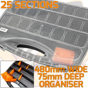 TOOLZONE DIY ORGANISER 22 COMPARTMENTS ( 480MM WIDE )