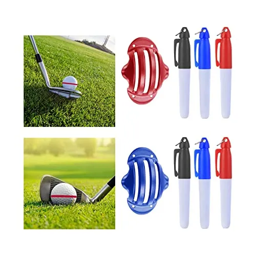 UJEAVETTE® Golf Ball Line Marker Alignment Tool Stencil Maker Golf Accessories Red|Golf Cap|Balls for Men|Kit Gloves|Shoes Set|Toy Stick|Course Items|Book|Sweater|Grass Seeds|Home|Mini|Miniature Club