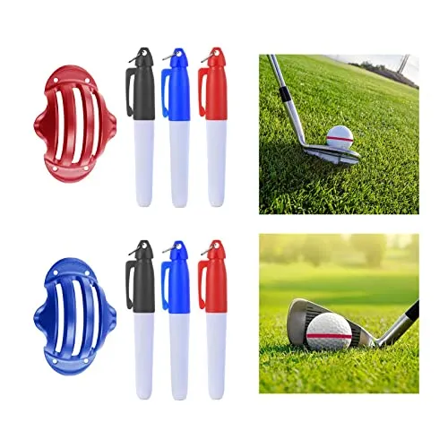 UJEAVETTE® Golf Ball Line Marker Alignment Tool Stencil Maker Golf Accessories Red|Golf Cap|Balls for Men|Kit Gloves|Shoes Set|Toy Stick|Course Items|Book|Sweater|Grass Seeds|Home|Mini|Miniature Club