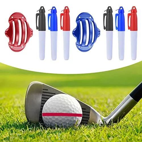 UJEAVETTE® Golf Ball Line Marker Alignment Tool Stencil Maker Golf Accessories Red|Golf Cap|Balls for Men|Kit Gloves|Shoes Set|Toy Stick|Course Items|Book|Sweater|Grass Seeds|Home|Mini|Miniature Club