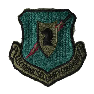US Military USAF Electronic Security Command Subdued Iron On Patch