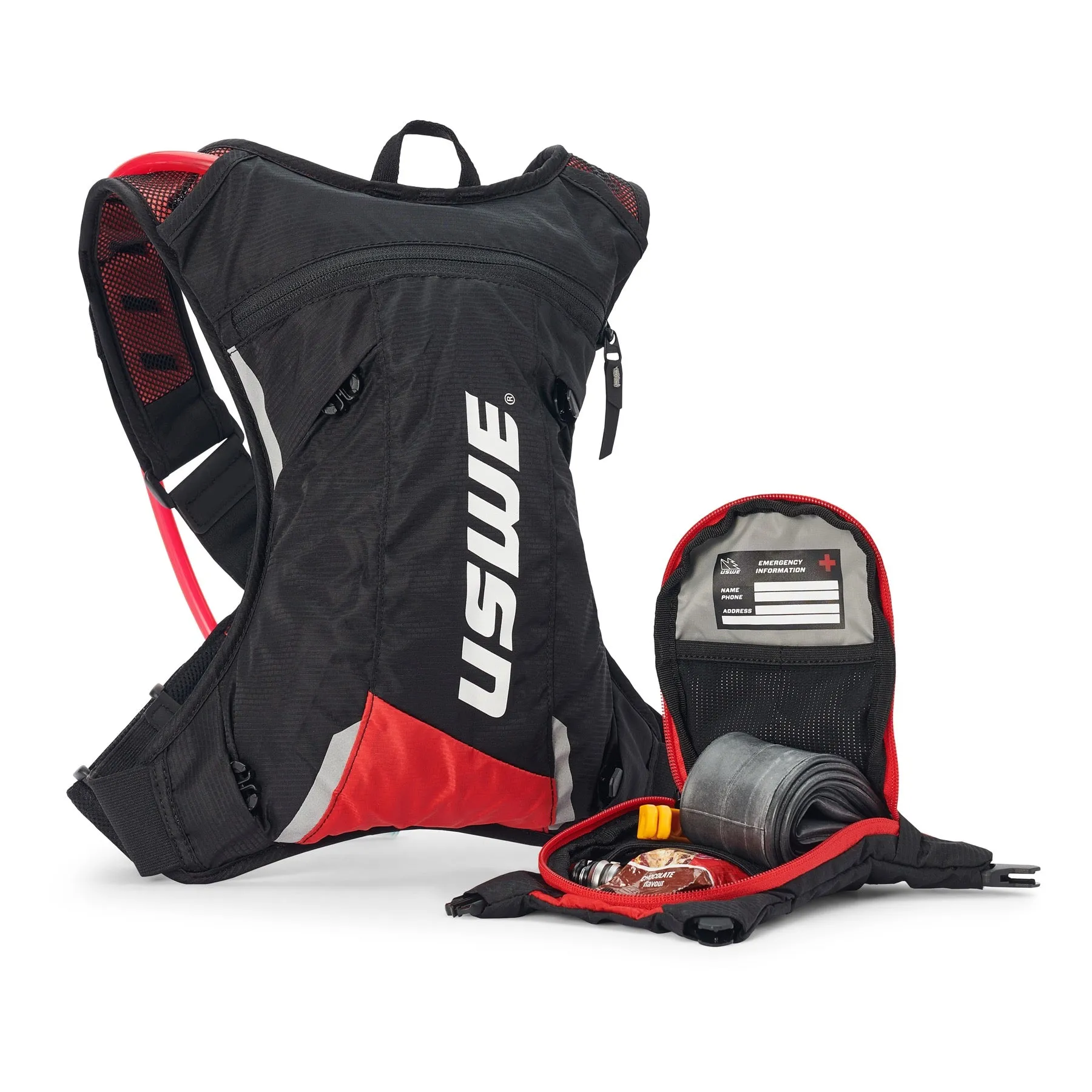 USWE MTB Hydro 3L Hydration System Backpack - Black/USWE Red