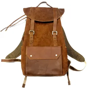 Vann & Co Brown Leather Duffle Backpack