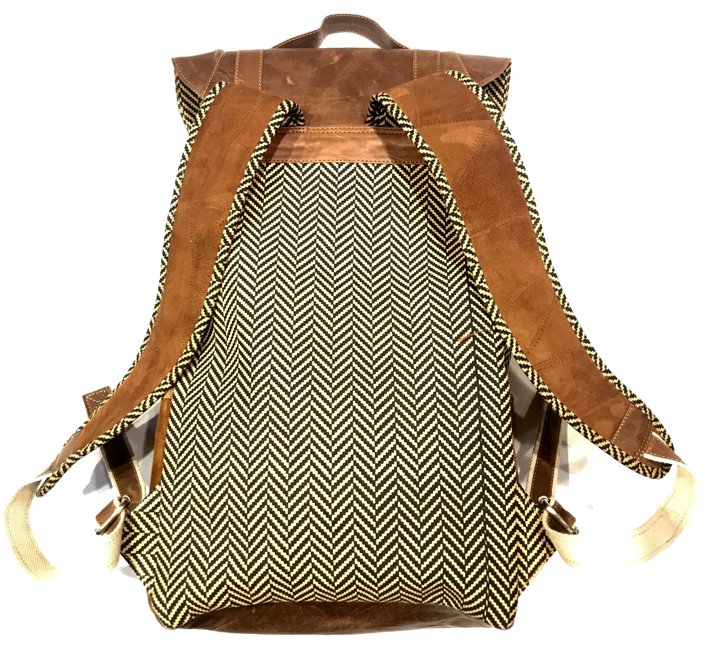 Vann & Co Brown Leather Duffle Backpack