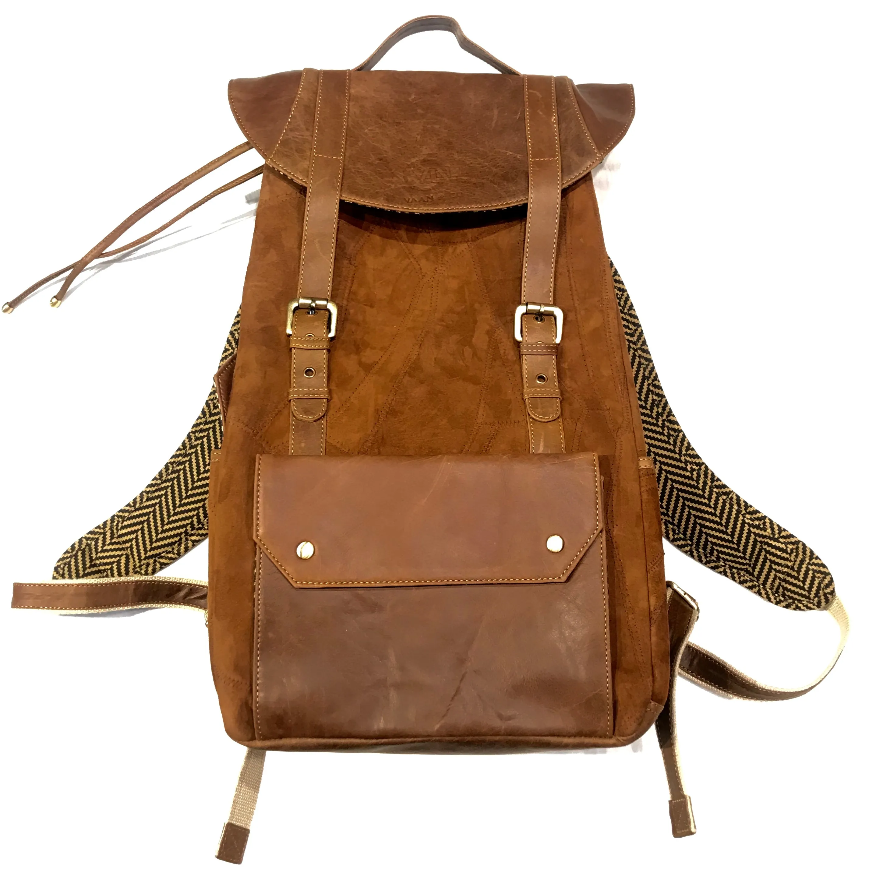 Vann & Co Brown Leather Duffle Backpack