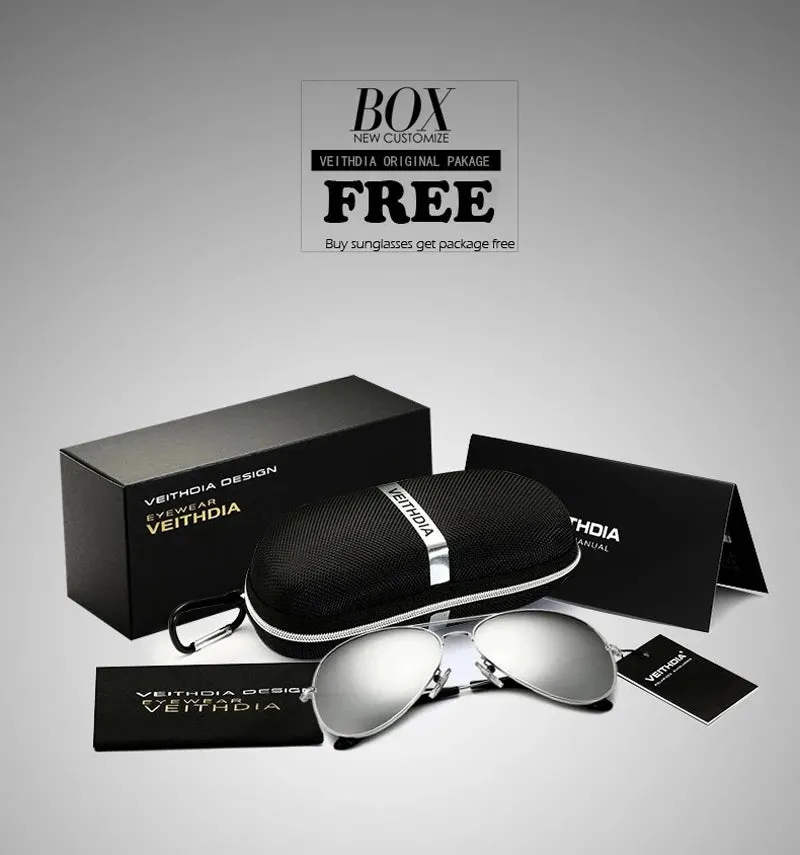 VEITHDIA Classic Fashion Polarized Sunglasses